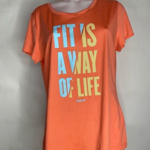 Women's REEBOK PLAY DRY Shirt Top size large L EUC - Picture 1 of 8